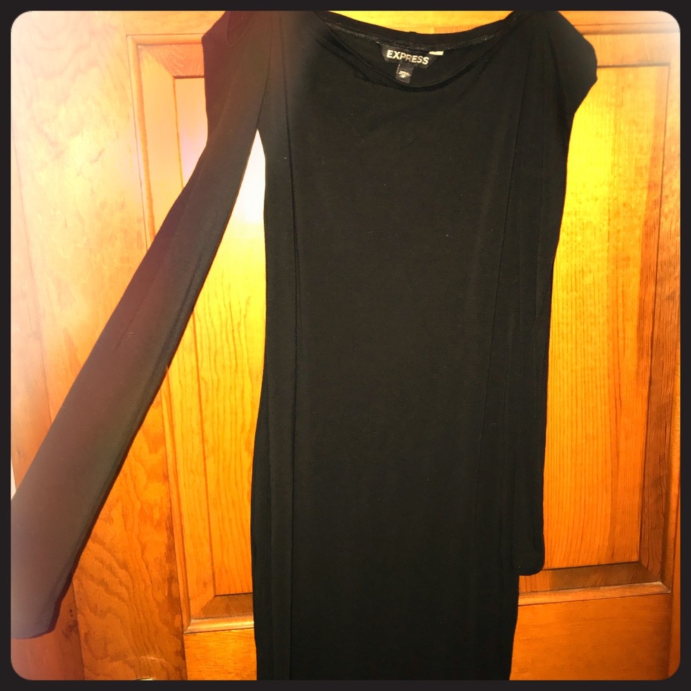 Long sleeve black dress